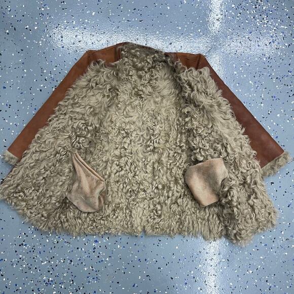 INÈS & MARÉCHAL 100% Lambskin double faced quarter sleeve coat size 36 - Picture 12 of 16